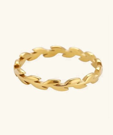 Anel de videira dourada Rhea