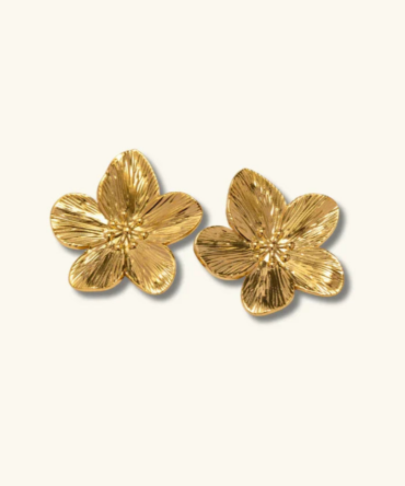 Brincos de ouro flor Allysa 1