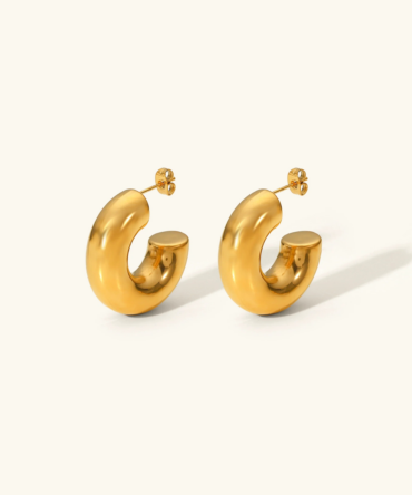 Argolas de ouro robustas Natalia 1