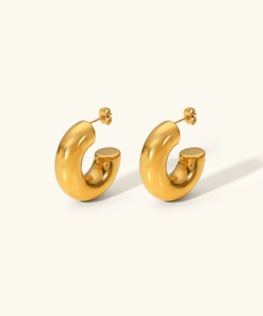 Argolas de ouro robustas Natalia