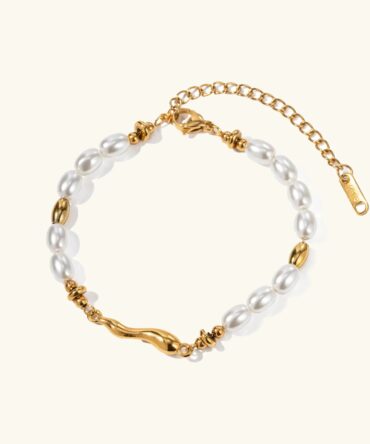 Pulseira de pérolas de água doce Celina